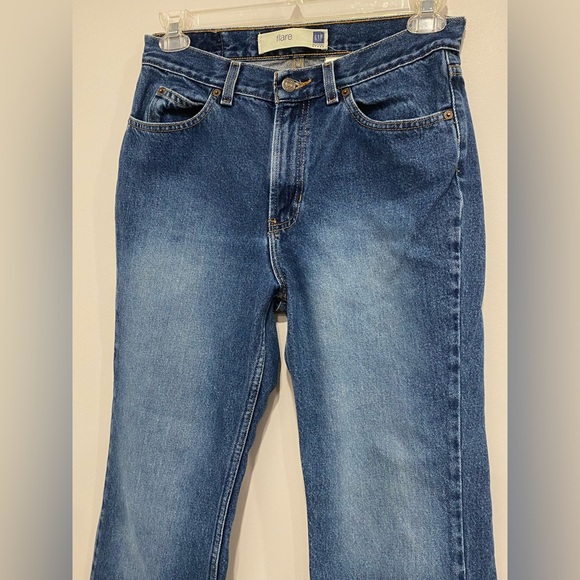 VTG Gap Blue Jeans Flare Y2K 90s Medium Wash High-Waisted - Picture 2 of 6